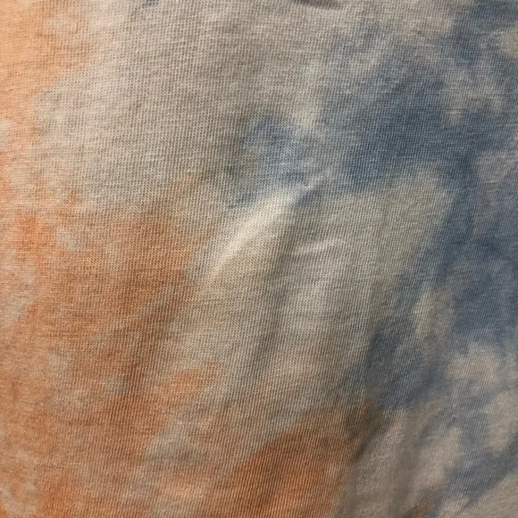 🎄 Splash  tie dye T-shirt orange/blue SZ L - Picture 5 of 7